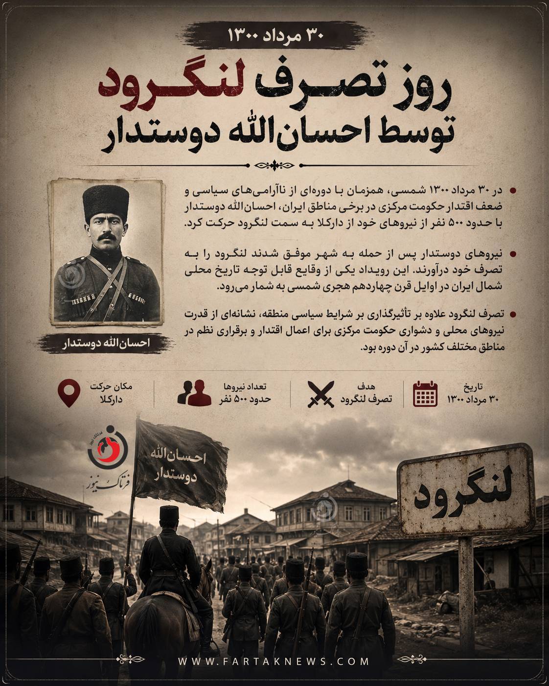 تصرف لنگرود توسط احسانالله دوستدار