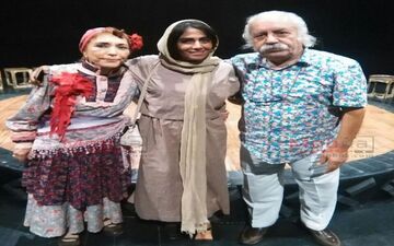 مینا فلاحت پیشه به همراه استاد بهزاد فراهانی/عکس