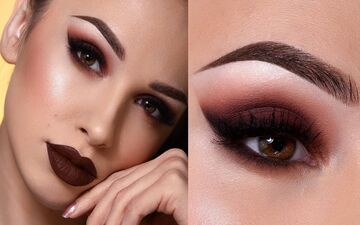 مدل‌های آرایش چشم متناسب با رژ لب‌های تیره