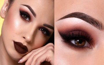 مدل‌های آرایش چشم متناسب با رژ لب‌های تیره