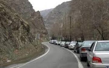  ترافیک نیمه سنگین در مسیر رفت و برگشت محور چالوس