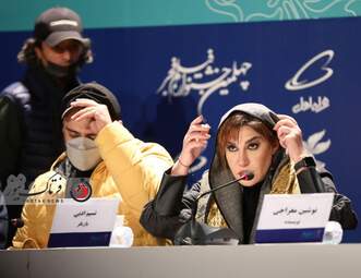 گزارش تصویری از نشست رسانه ای عوامل فیلم " نمور " آخرین فیلم نمایش داده شده چهلمین جشنواره فیلم فجر در سالن اصلی کاخ جشنواره