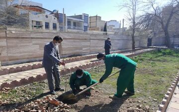 کاشت نهال مهربانی در شیرخوارگاه و سرای سالمندان کرمانشاه