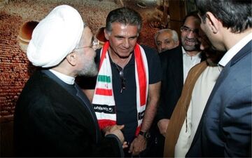 دیدار صمیمانه ملی‌پوشان با روحانی+عکس 