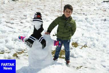 برگزاری جشنواره مجسمه های برفی در کرمانشاه به روایت تصویر