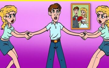 اگر فکر میکنی هوش خوبی داری بگو کدام زن همسر واقعی مرد در تصویر است؟
