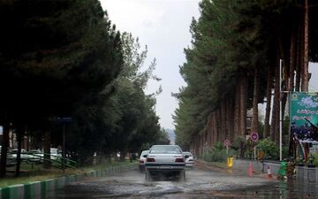  بارش باران در جاده‌های ۹ استان