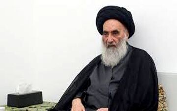 سادگی پذیرایی آیت الله سیستانی از روحانی