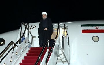 دقایقی پیش رئیس جمهور ایران وارد دهلی نو شد