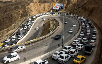 تردد روان در فیروزکوه/ ترافیک سنگین در جاده چالوس 