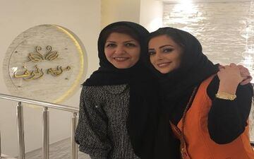 تیپ نفیسه روشن در یک سالن زیبایی