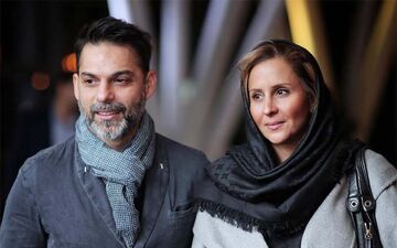  پیمان معادی و همسرش دیشب در اکران خصوصی فیلم زرد