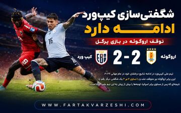 شگفتی‌سازی کیپ‌ورد ادامه دارد | توقف اروگوئه در بازی پرگل
