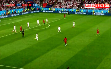 برخورد بیرانوند و عزت اللهی روی موقعیت پرتغال + فیلم 