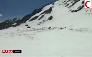 حرکت امدادگران به طرف محل سقوط هواپیما + فیلم