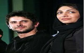 ژست خاص «امین حیایی» و همسرش «نیلوفر خوش‌خلق»