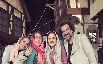 حضور یغما گلرویی و همسرش برای تماشای نمایش مهناز افشار (عکس)