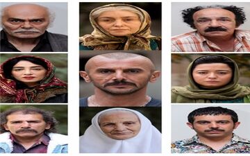 گریم متفاوت بازیگران مشهور سینمای ایران برای یک فیلم دهه شصتی + عکس