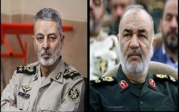 پیام فرمانده کل سپاه به فرمانده کل ارتش در پی سانحه دریایی کنارک

