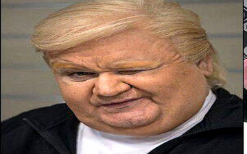 فیلم دیده نشده از گریم اکبر عبدی در نقش ترامپ