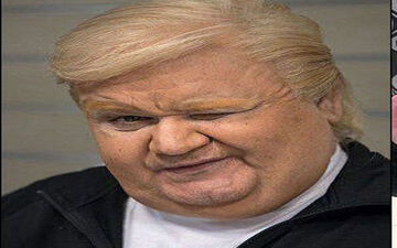 فیلم دیده نشده از گریم اکبر عبدی در نقش ترامپ