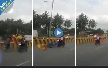 فرار معجزه آسای  از مرگ کودک خردسال در اتوبان! +فیلم