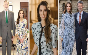 نگاهی به جدیدترین استایل بهاری بانوان سلطنتی؛ پیراهن‌های بلند گل گلی