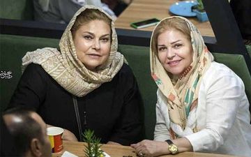 تیپ متفاوت مهرانه مهین ترابی واکرم محمدی  در یک رستوران! + عکس