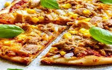 طرز تهیه پیتزا و تن ماهی با ذرت اسلایسی | پیتزای متفاوت!