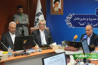 نشست خبری کاپیتان تورج دهقانی زنگنه مدیرعامل هواپیمایی هما 