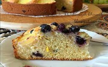 طرز تهیه  کیک گلابی و بلوبری | واقعا خوشمزه س!