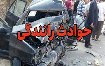 3 کشته در تصادف هولناک ساینا با پژو در جاده همدان / ساینا مچاله شد