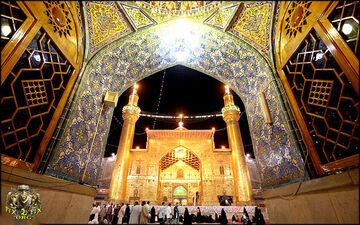 حرم امام علی (ع) در شب میلاد + عکس
