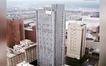 برج غول پیکر به روش مهندسی تخریب شد+ فیلم 