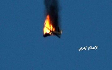 پدافند موشکی یمن یک فروند هواپیمای مهاجم ائتلاف سعودی را ساقط کرد
