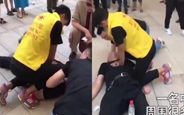 لحظه نجات بیمار قلبی در خیابان توسط دانشجوی پرستاری!+فیلم