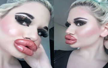 صاحب بزرگ‌ترین لب‌های دنیا به دنبال بزرگ‌تر کردن لب هایش است
