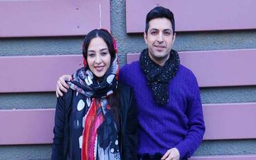 تیپ متفاوت اشکان خطیبی و همسرش دیشب در یک مراسم! + عکس
