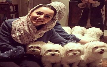  خوشگذرانی خانم بازیگر جوان سینما در خارج از ایران