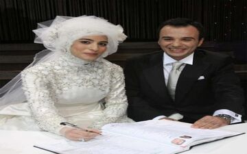  مراسم باشکوه عقد دختر رئیس جمهور ترکیه+عکس