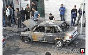 نشت تانکر گازوئیل ۳ خودرو را جزغاله کرد + عکس