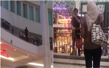 شاهدان عینی مرد جوان را از خودکشی منصرف کردند +فیلم 
