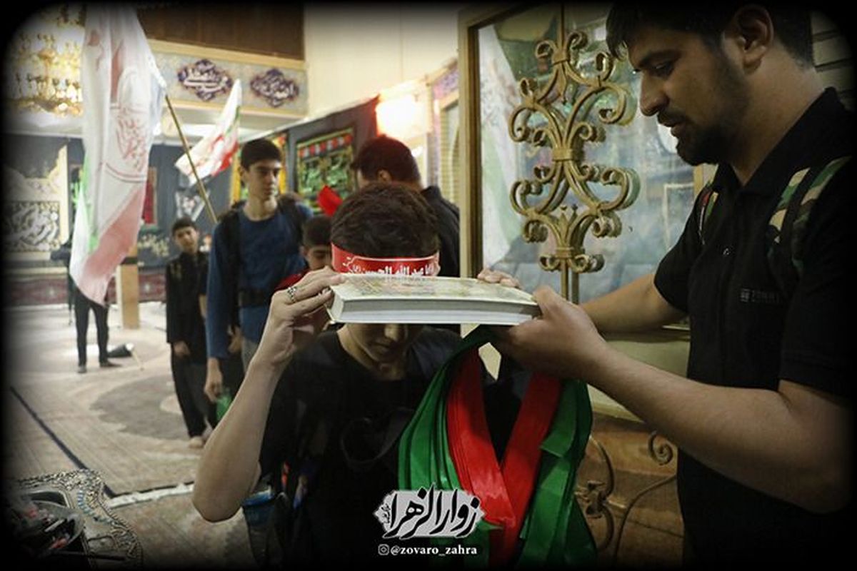 کودکان آینده‌ساز ورزشکار محله هرندی در مسیر ‌پیاده‌روی اربعین