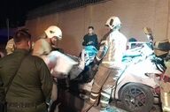 برخورد پژو ۲۰۷ با پایه‌های پل عابر پیاده در بزرگراه لشکری/ ۲ جوان جان باختند