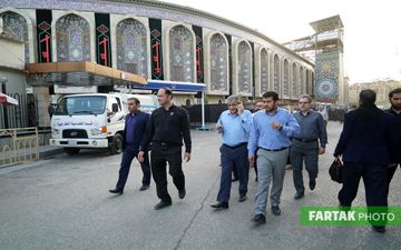 بازدید میدانی مهندس یزدانی از محل اسکان نیروهای شهرداری در کربلا+تصاویر 