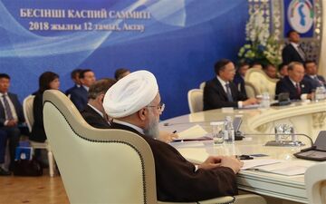  بیانیه مشترک کشورهای ساحلی خزر؛ معاهده بین‌المللی بنیادین توسط سران پنج کشور امضا شد