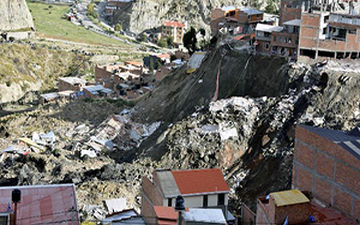 رانش گسترده زمین در بولیوی