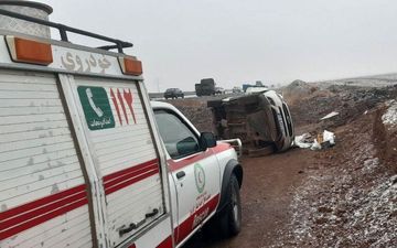 حادثه دلخراش در یزد؛ تیگو ۸ واژگون شد/یک کشته و پنج مصدوم