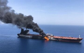 خدمه نفتکش آسیب دیده در دریای عمان اکنون در دبی هستند