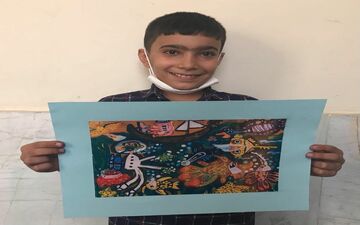 دو عضو کانون استان کرمانشاه، رتبه اول نقاشی یونیسف را کسب کردند